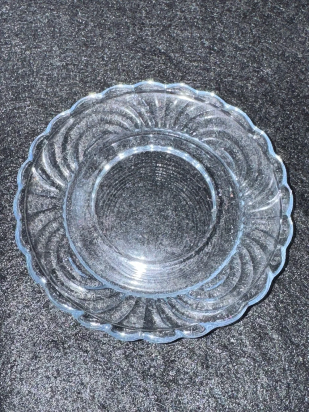 Cambridge Caprice Blue Cup & Saucer Set Depression Glass Vintage